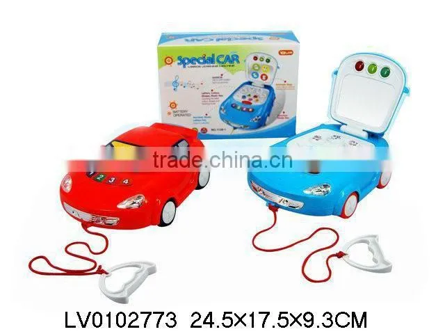 Chinese Car shape learning toy in learning machine with mirror