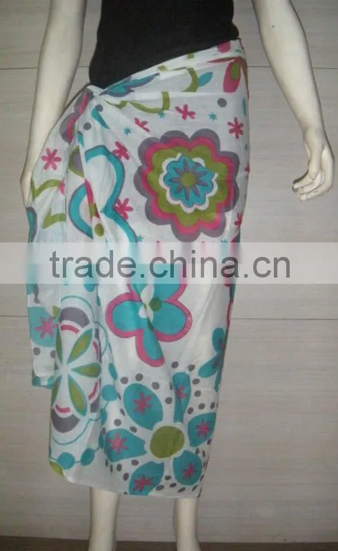 Cotton Flower Printed Scarfs/Scarves Design 2013