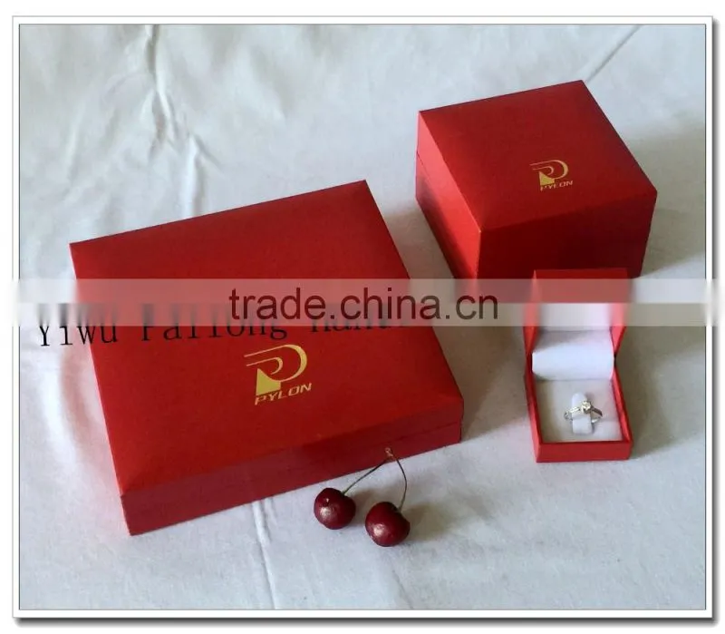 High quality packaging factory foil logo jewlery box for wedding with sleeve