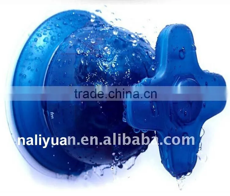 AM/FM shower radio with cupule and speaker