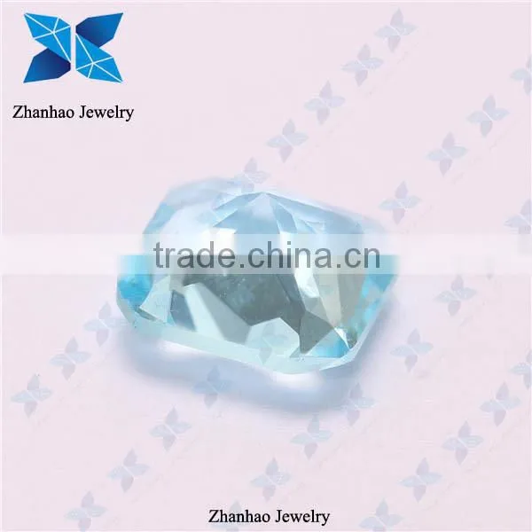 Rough synthetic raw aquamarine stone for jewelry design