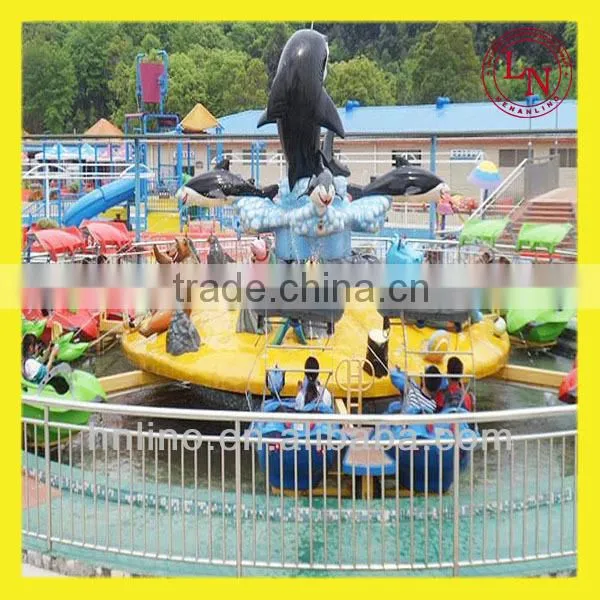 Swing rides amusement park fight shark, fighting on the island, shooting game rides