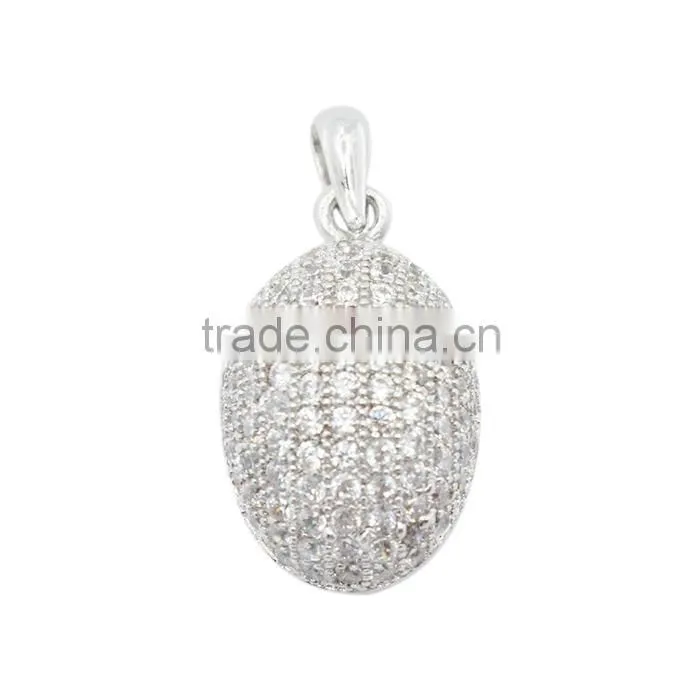 2015 popular wholesale gemstone pendant oval CZ pendant gold filled jewelry