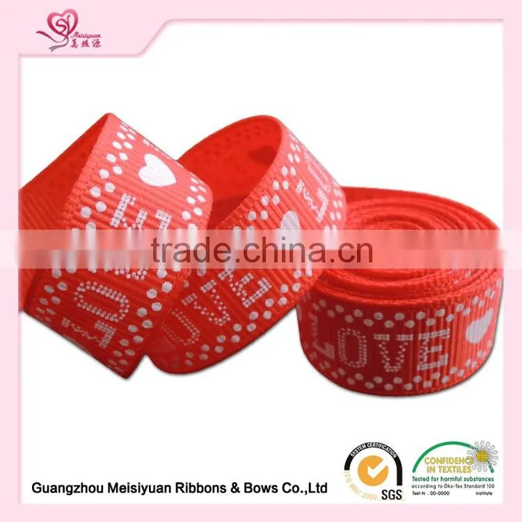 China manufacturer high color strength grosgrain ribbons imported custom silk-screen printing equestrian prize ribbons