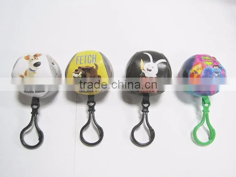 2.5 inch small soft ball key chain production for kids gift promotion toy item