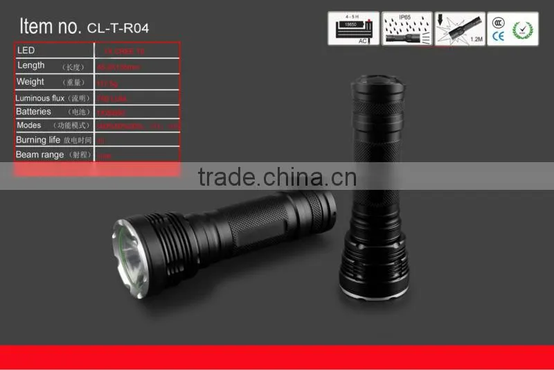 multifunction Aluminium 30w led police flashlight