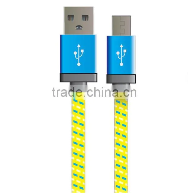 2015 Newest Arrival Colorful Usb Data Cable For Samsung Mobile Phone