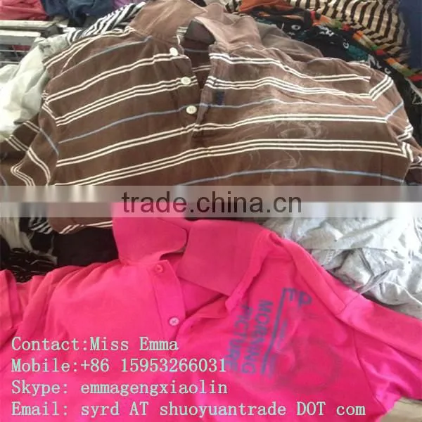 Top quality male clothes/shirts secondhand clothing