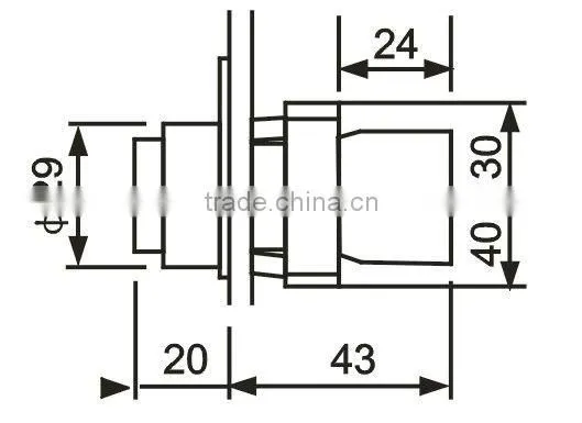 round waterproof push to make switch ,silver contact grade A LA167-B2-BL42