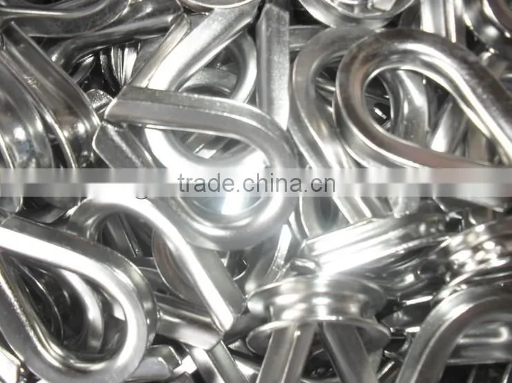DIN6899 B Type Hot Dipped Galvanized Wire Rope Thimble Rigging