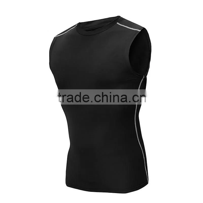Wholesale plain dry fit custom running gym vest for men