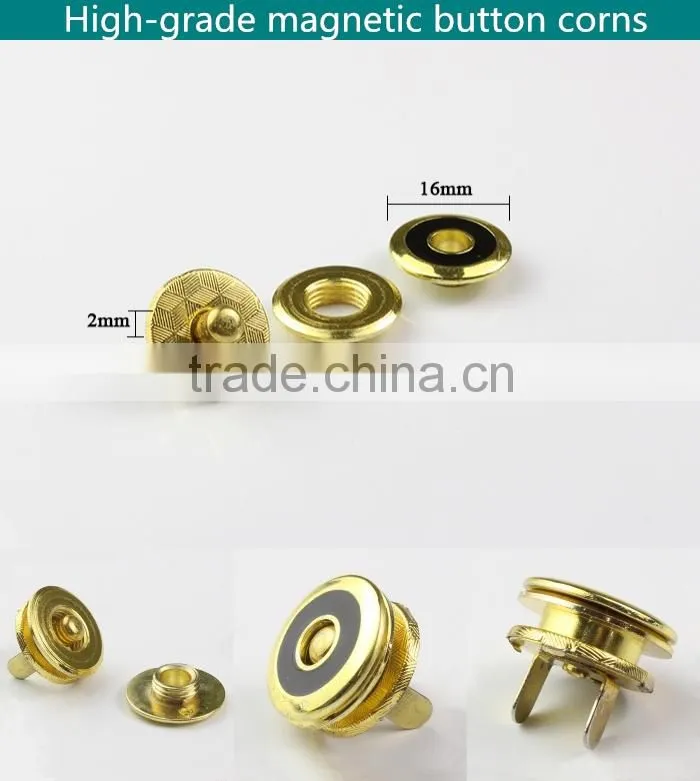latest handbag metal screw eyelets magnetic button magnetic clasp
