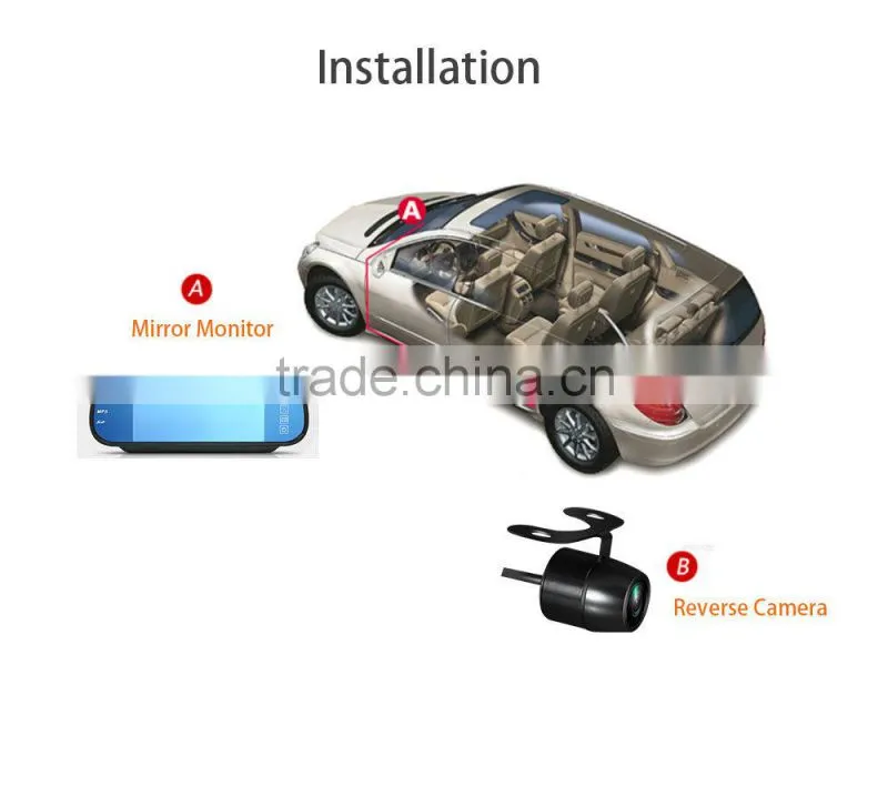 car rearview mirror monitor with and 7inch lcd display