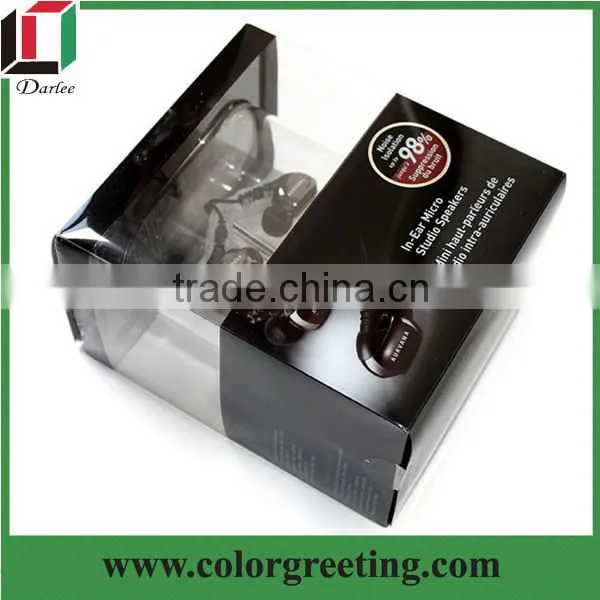 Newest blister window earphone box bluetooth headphone packaging box with magnet closure