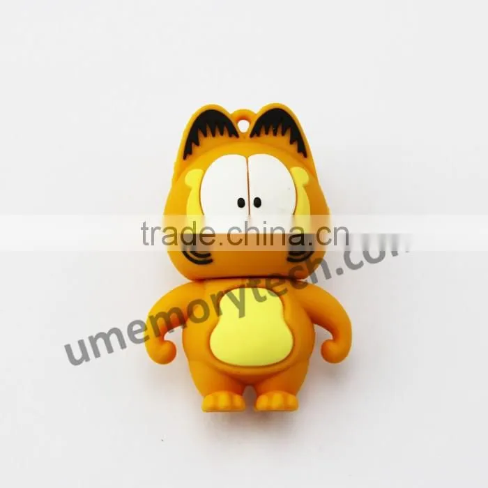 Garfield shape cute usb flash drives bulk 10 pack usb flash drives 1gb