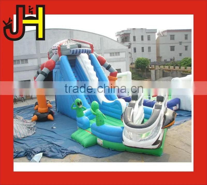 Hot Sale Popular Inflatable UFO Alien Invasion Large Inflatable Bouncy Slide