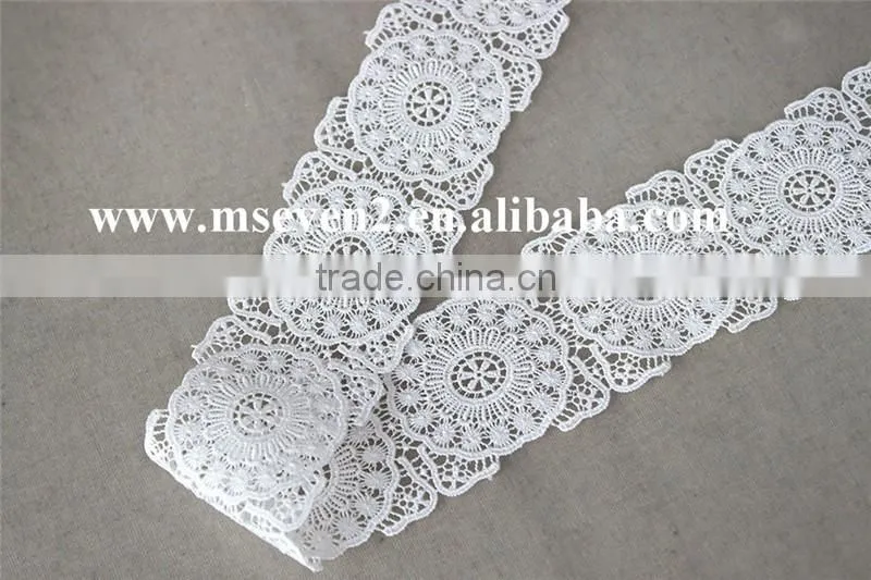 good price 100% polyester guipure lace trim liturgical lace trim bridal lace trim