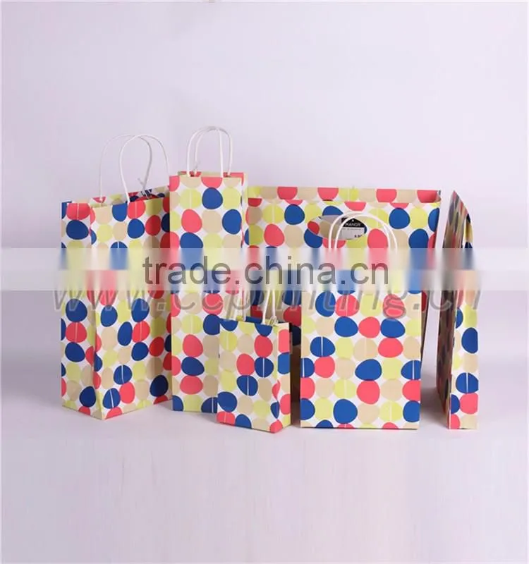 Promotional Christmas Gift Paper Bag with Ribbon Handle