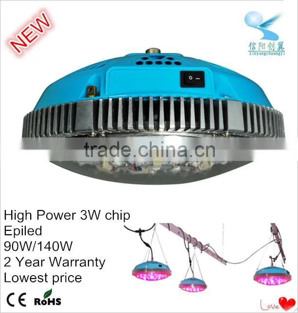 UFO shaped round 140W led grow lights 126w grow light decorative greenhouse led light