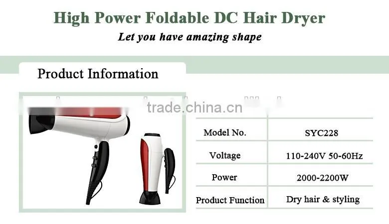 CE Approved 2300W AC Motor Ionic Hair Dryer/Professional far infrared