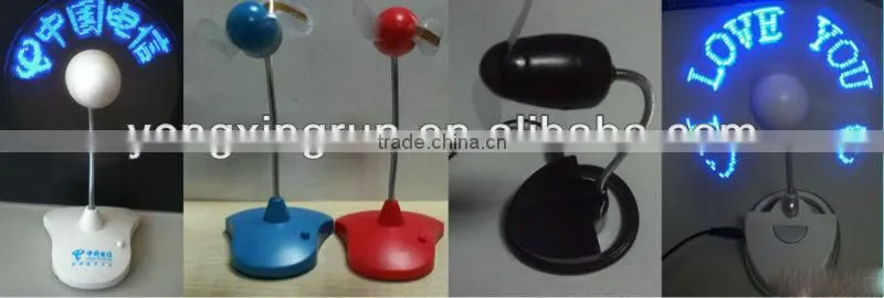 self programmable led message usb fan