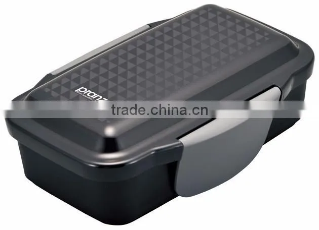 PRANZO Dome Two-tiered Lunchbox 850ml black kitchen plastic
