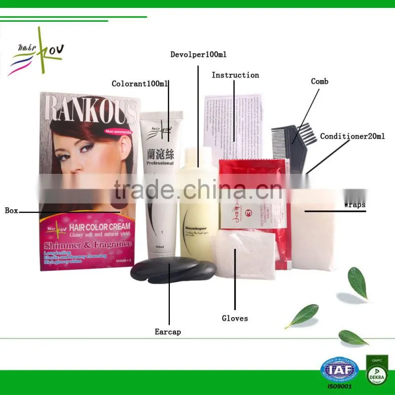hair color cream no ammonia/no peroxide hair color dye