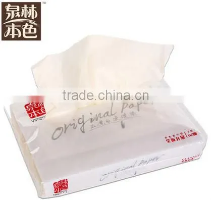 2015 Very hot quality eco green products tree free unbleached facial tissue