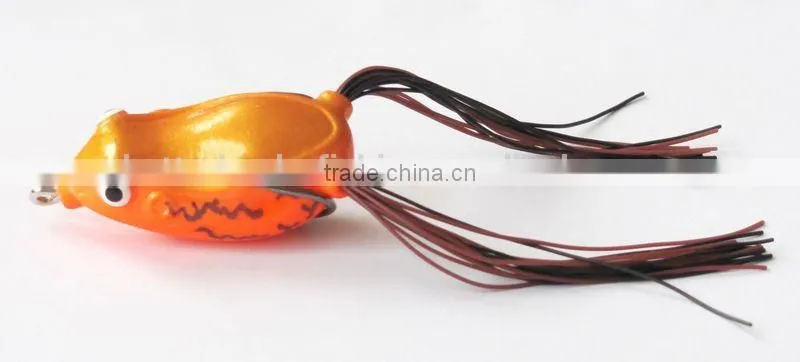 frog fishing lure with 2 sharp hooks