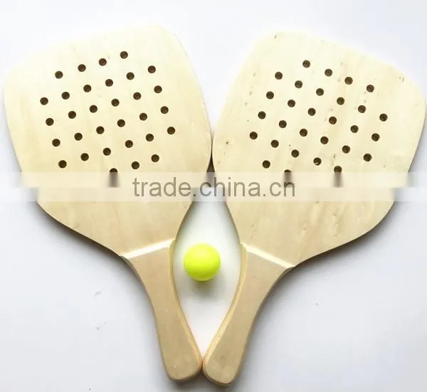 40*22*0.8cm wood beach tennis racket set game