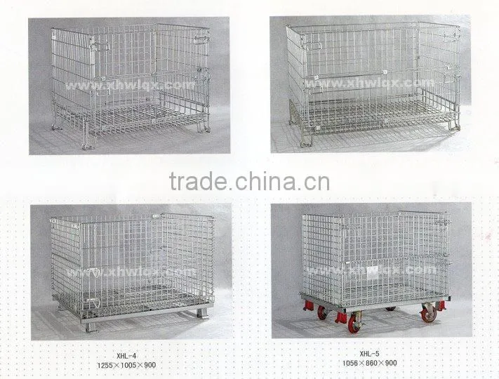 stackable and foldable wire cage/wire container