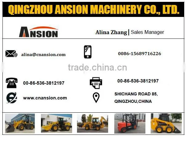 Ansion backhoe loader WZ30-25 same model AX790 with pilot control for exporting