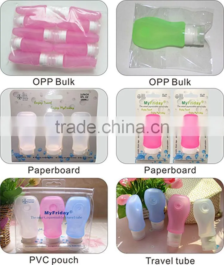 2017 TSA Approved Best Travel Kit Silicone Travel Shampoo Bottles