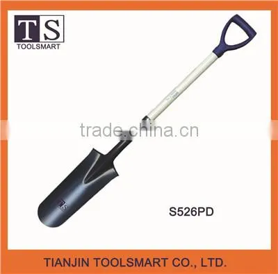 Hot sale different types of camping steel garden shovel with wooden handle