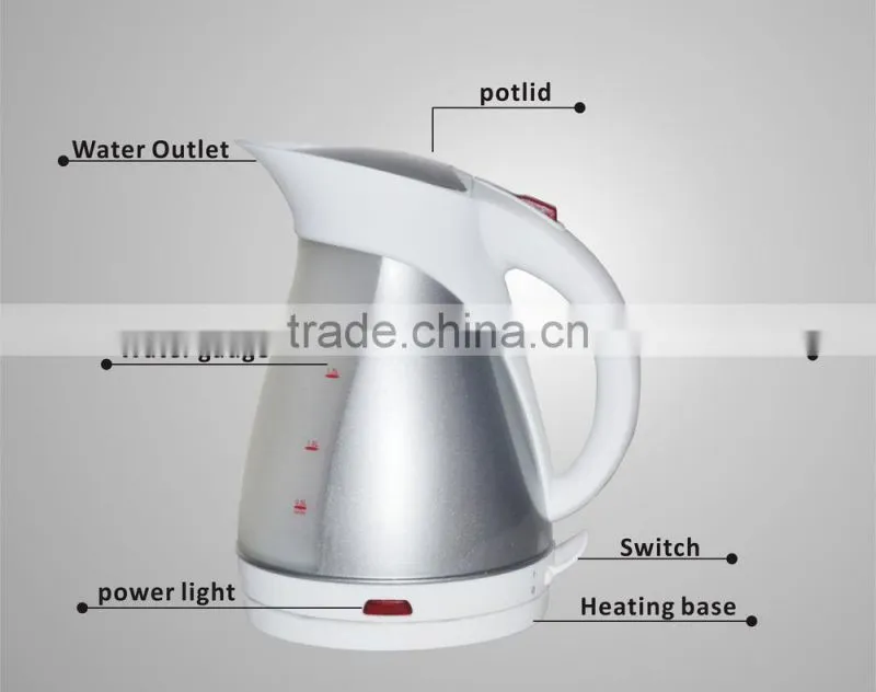 Hot 360 rotation plastic Cordless electric kettle