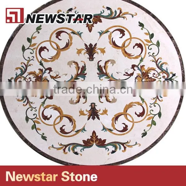 Newstar waterjet round marble medallion