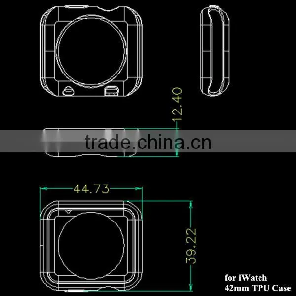 New Arrival 2015 Eco-friendly Crystal Clear Plastic Protective Case for iWatch 38mm and 42mm
