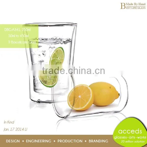 Hot Selling Pyrex Cup Standard Size of Drinking Glass