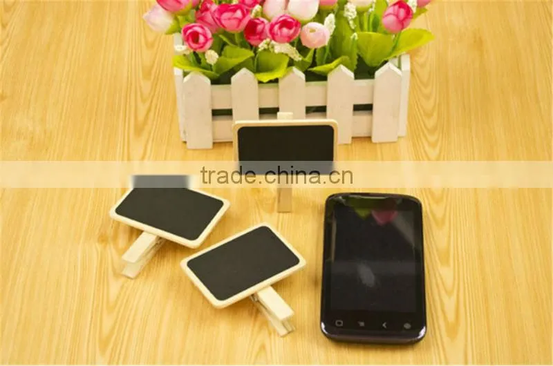 wholesale in stock Mini Wooden Clip Blackboard free wedding gift tags decorative gift tags Multi-function tag message folder