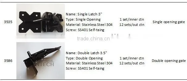Alibaba wholesale stainless steel hinge and latch
