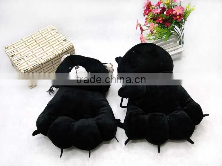 custom cheap animal tiger paw plush gloves