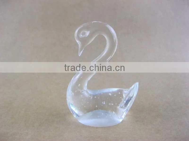 swan shaped glass craft , glass swan , glassware