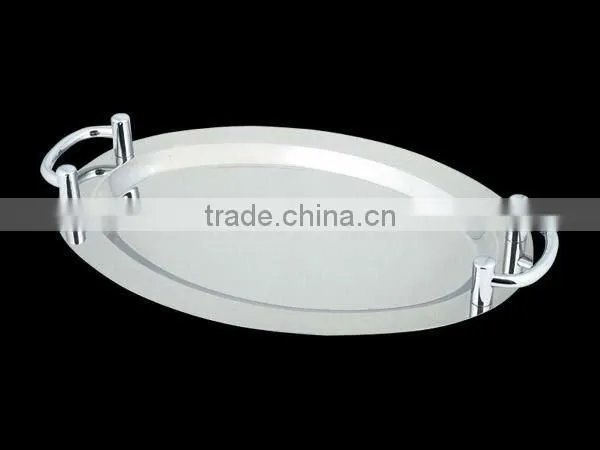 Elegant stainless silver plate for hotel using and low price