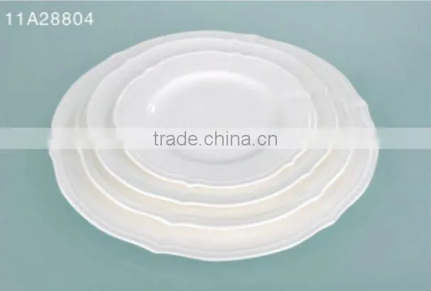 14PCS fine bone china white ceramic dinnerware tableware set