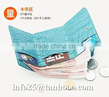 Sexy small clip/sexy crocodile cute leather purse/leather coin bag