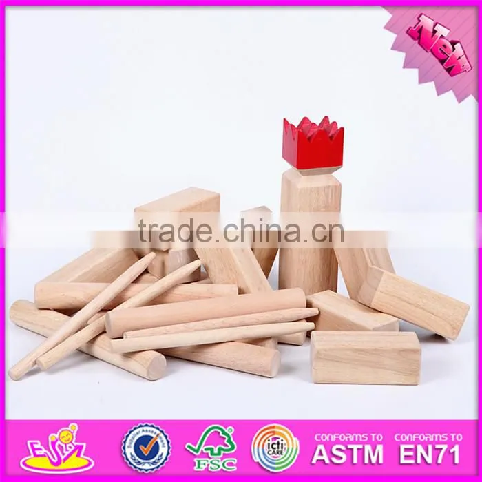 High quality educational construction toys wooden outdoor building blocks for adults W01A204