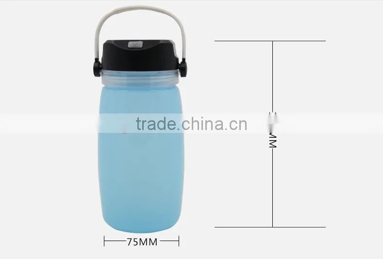 2016New outdoor travel portable folding cup multi-function folding magic cup kettle silicone folding water bottle