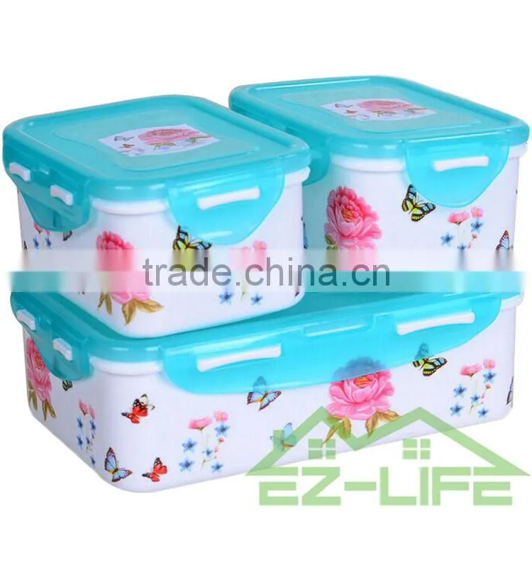 BPA free applicable to microwave oven promotion seal plastic food Freshness Preservation storage boxes