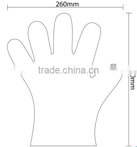 Disposable one time use LDPE plastic gloves for Catering