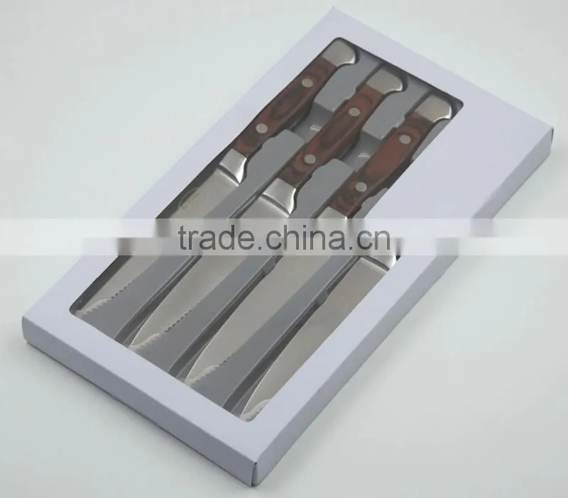 Plastic handle 4.5"steak knife set